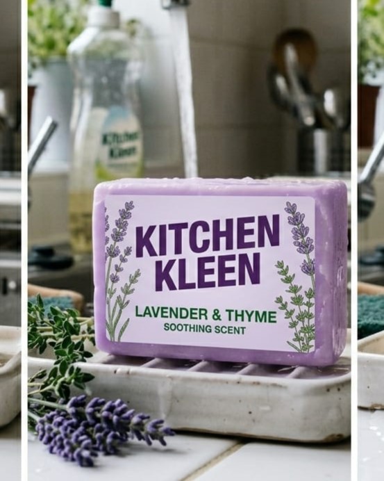 KITCHEN KLEEN Solid Soap - Lavender & Thyme