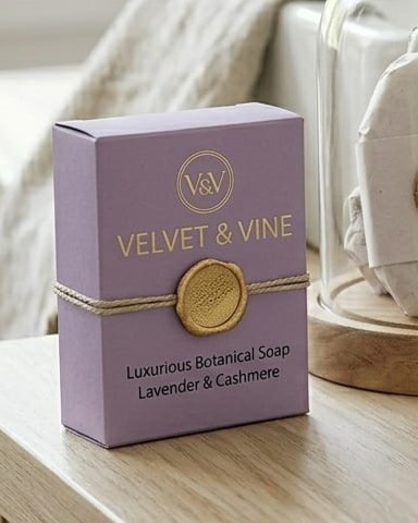 Velvet & Wine Luxurious Botanical Soap - Lavender & Cashmere
